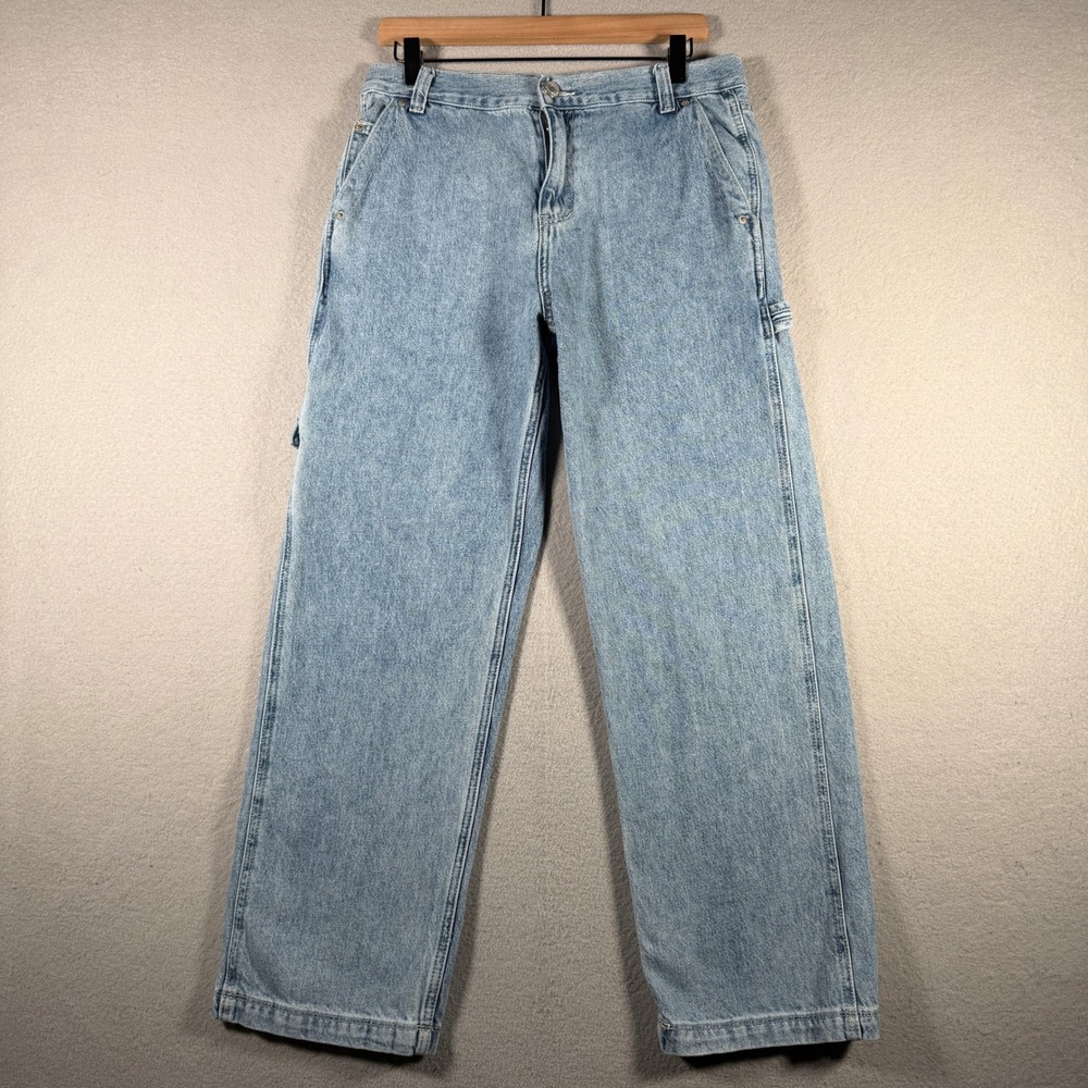 PacSun Baggy Carpenter Jeans Mens 30x30 Light Wash Blue Wide Leg 131SP256010